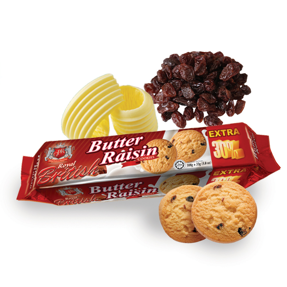 GPR Royal British Butter Raisin Cookies 141g